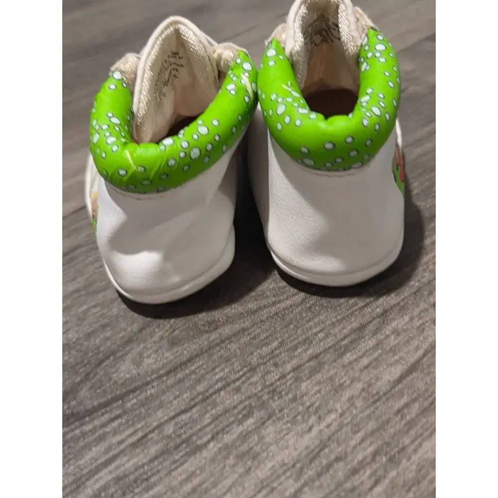VTG 1999 Y2K Teletubbies White Infant Shoes Sz 4 Tinkie-Winkie Dipsy Lala Po
